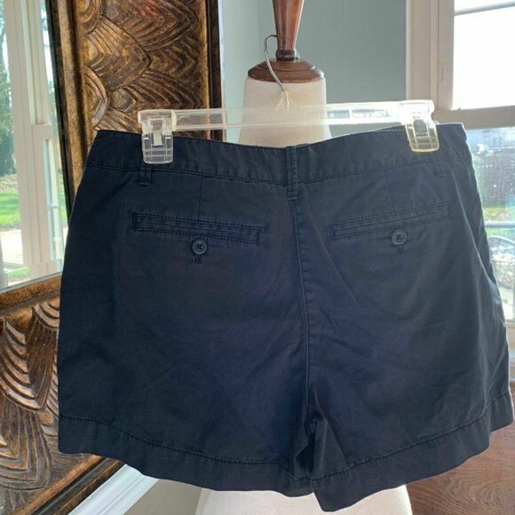 - Ann Taylor Loft Womens Black Shorts 8 Cotton Belt Loops Front & Back Poc… - Picture 2 of 4